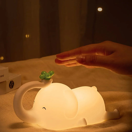 NNEOBA Adorable Elephant Silicone Night Light-1